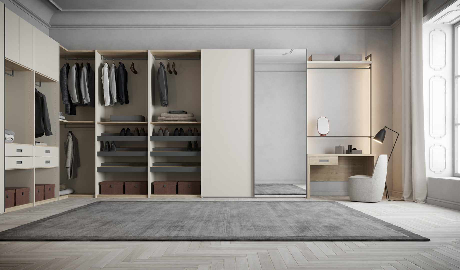 Giessegi Four - Sliding Wardrobe - The August Company | Mumbai