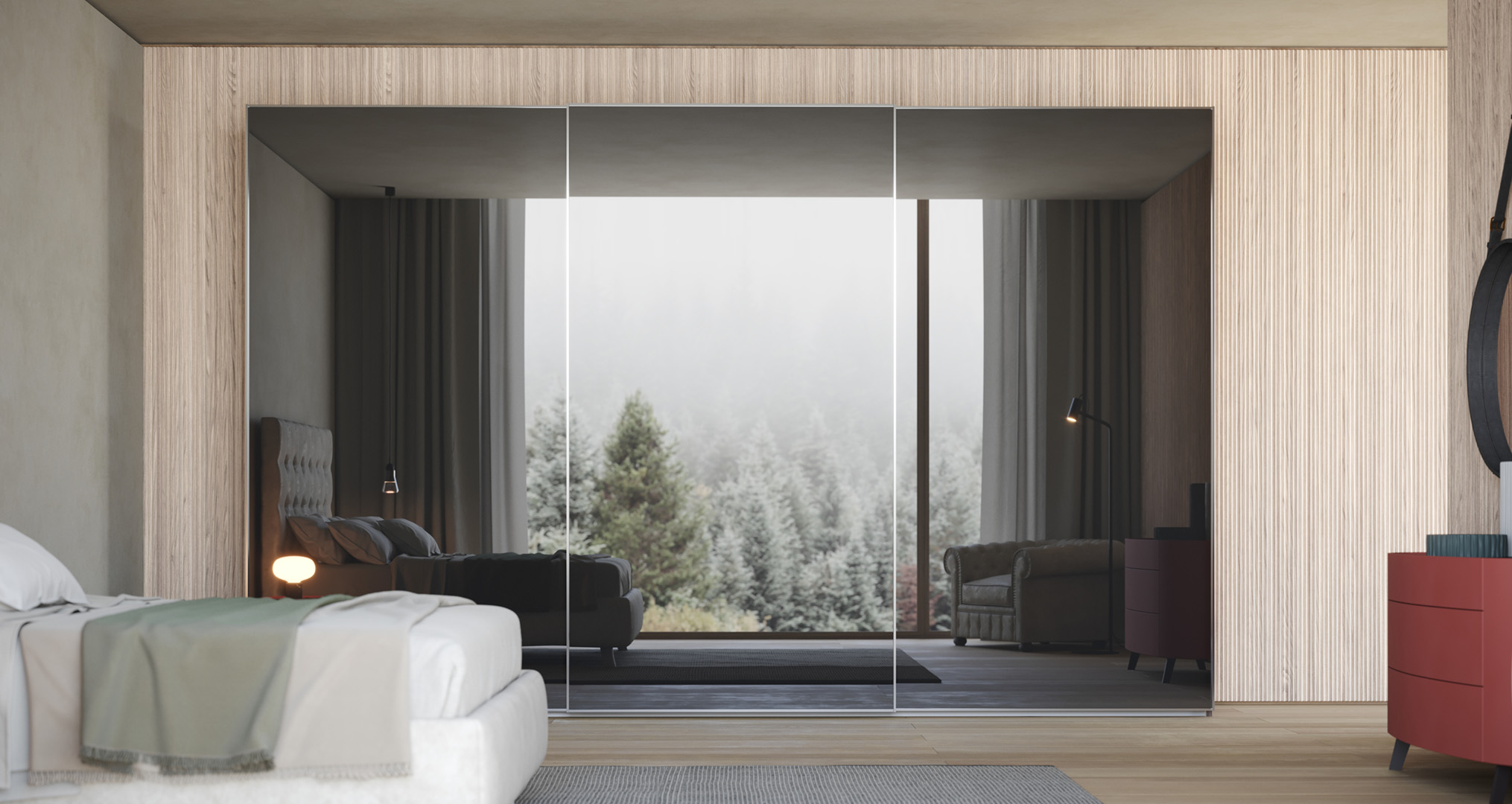 Giessegi Master D - Sliding Wardrobe - The August Company | Mumbai