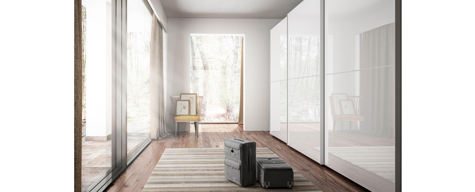 Emede Glass - Sliding Wardrobe - The August Company | Mumbai