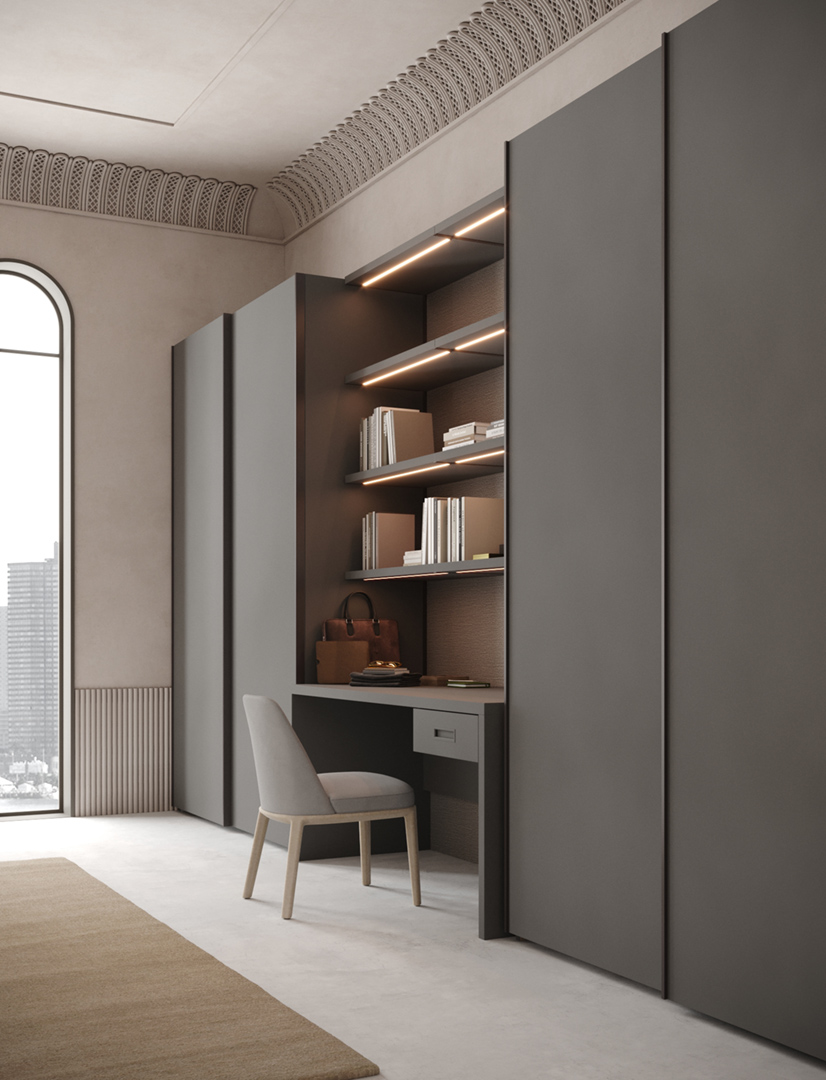 Giessegi Four - Sliding Wardrobe - The August Company | Mumbai