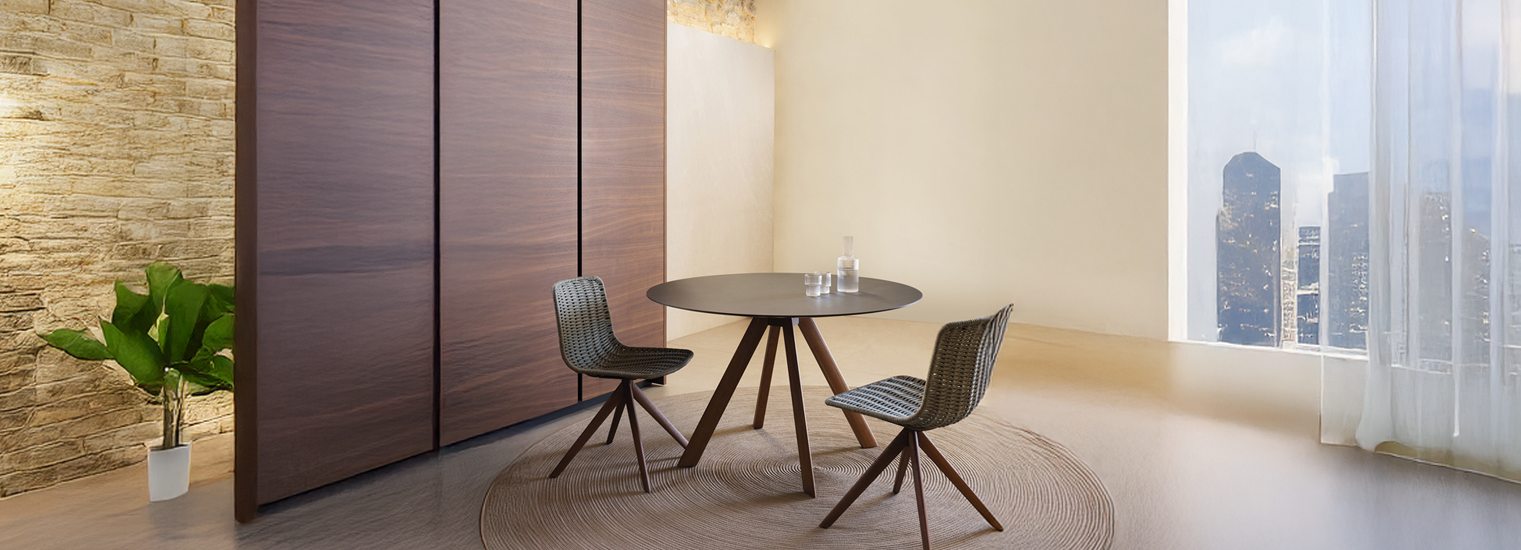 Round Wooden - Outdoor Dining - The August Company - Mumbai | India