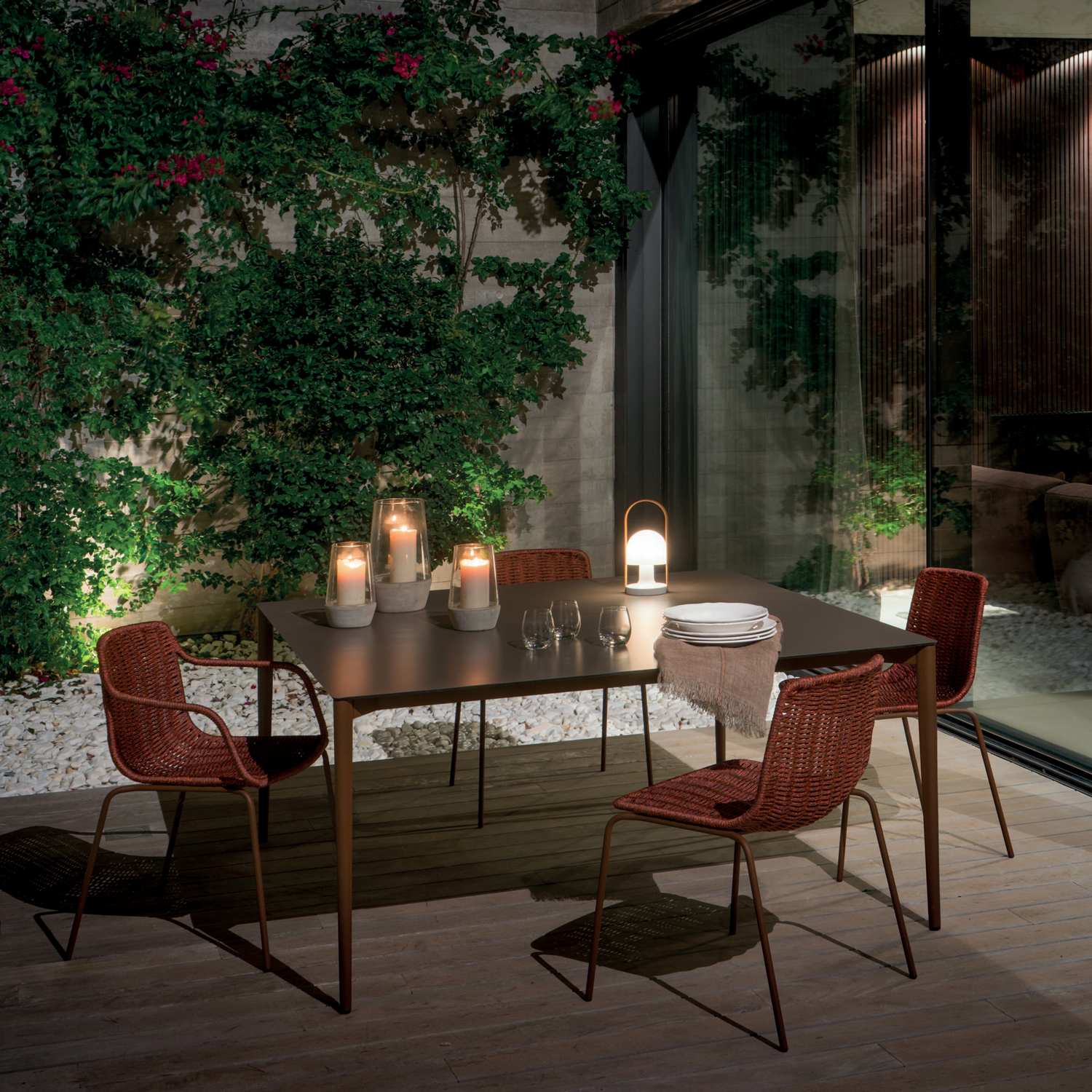 Round Wooden - Outdoor Dinning -The August Compan y | Mumbai